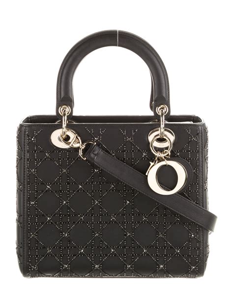 all black lady dior bag|medium lady dior bag price.